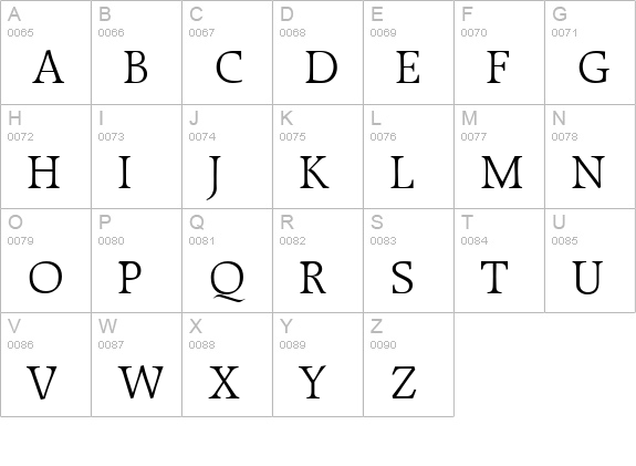 RaleighSerial-Light-Regular uppercase A-Z preview