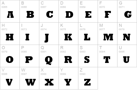 Rambault-Xbold-Regular uppercase A-Z preview