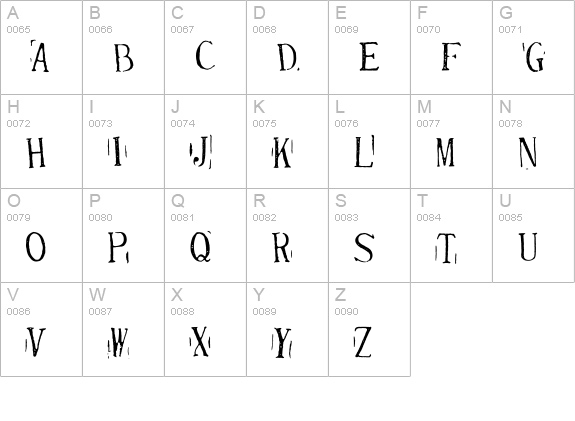 Randy Described Eternity uppercase A-Z preview