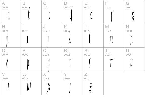 Ranegundâ„¢ uppercase A-Z preview
