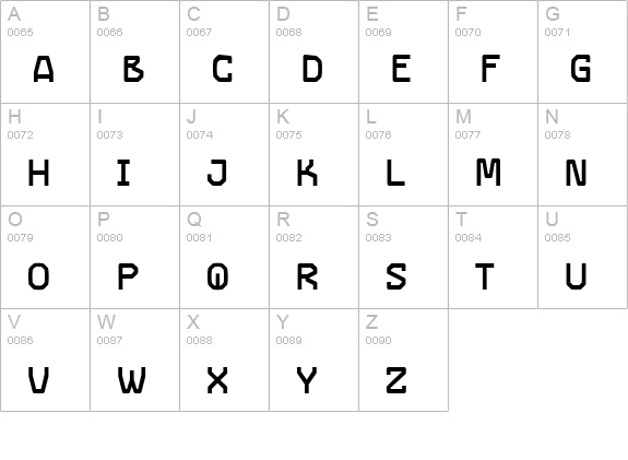 RangeBold uppercase A-Z preview