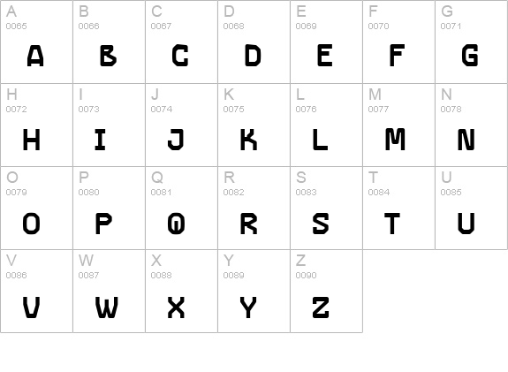 RangeExtraBold uppercase A-Z preview