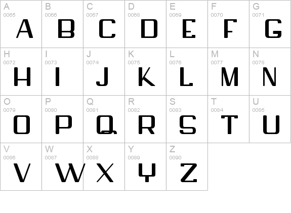 Ranger Regular uppercase A-Z preview