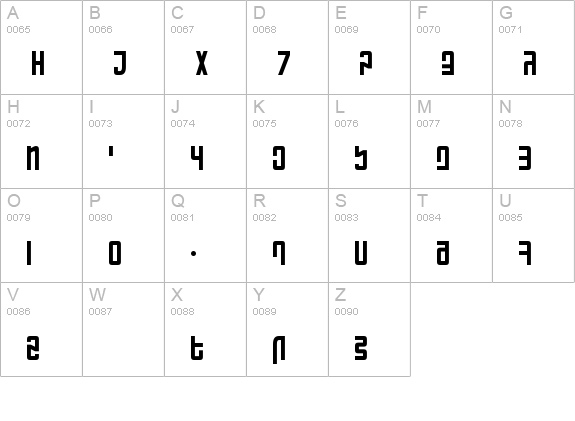 Ranmorian Standard beta uppercase A-Z preview