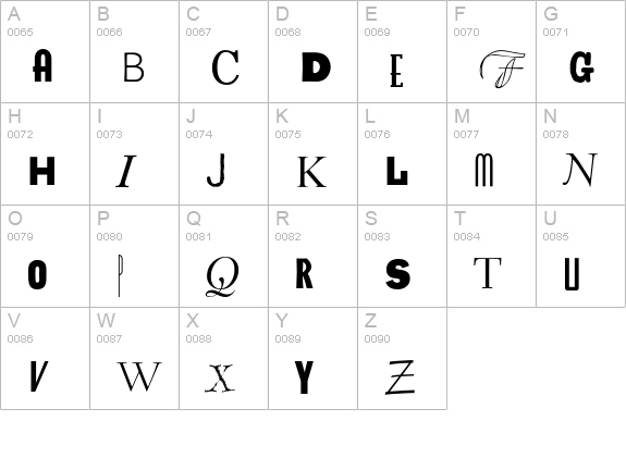 Ransom uppercase A-Z preview