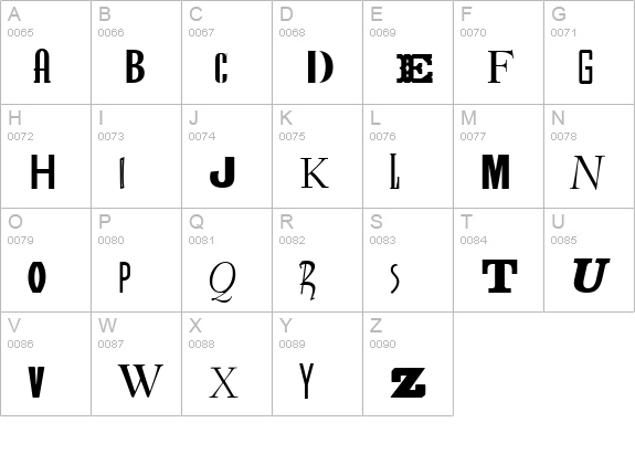 Ransom Bold uppercase A-Z preview