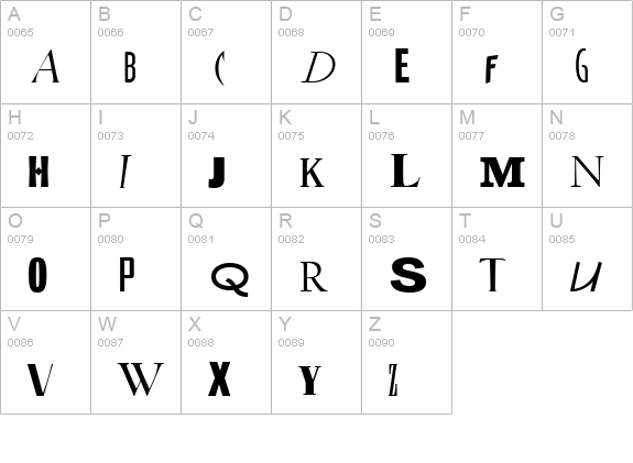 Ransom Bold Italic uppercase A-Z preview