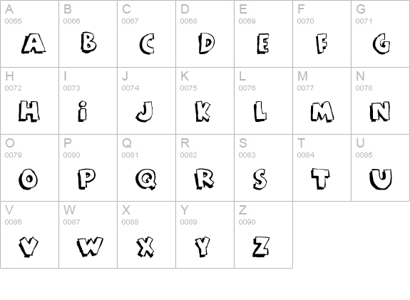 Rant uppercase A-Z preview