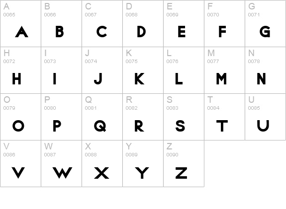 Raphael uppercase A-Z preview