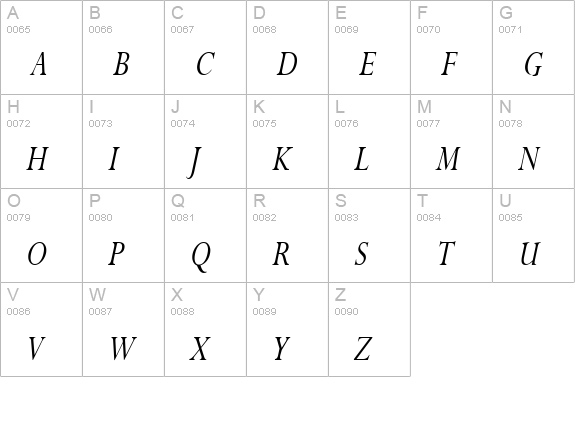 Rapid Thin Italic uppercase A-Z preview