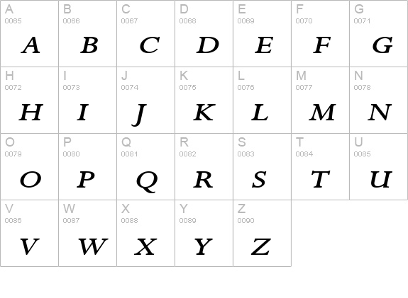 Rapid Wide BoldItalic uppercase A-Z preview