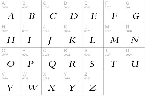 Rapid Wide Italic uppercase A-Z preview