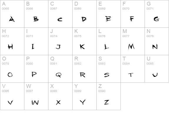 RapJack uppercase A-Z preview