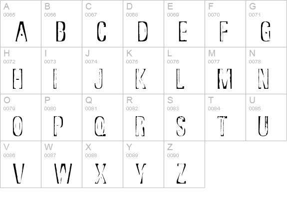 Rapture Regular uppercase A-Z preview