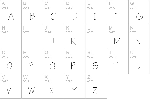 Rapunzel uppercase A-Z preview