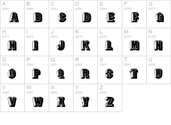 RascaSCapsSSK uppercase A-Z preview