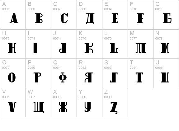 Raskalnikov NF uppercase A-Z preview