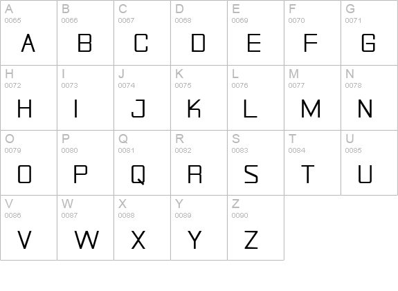 Rational Integer uppercase A-Z preview