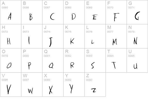 Rats-Alternate uppercase A-Z preview