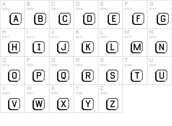 RatsampleMac3D uppercase A-Z preview