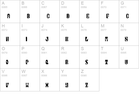 RatterBit uppercase A-Z preview