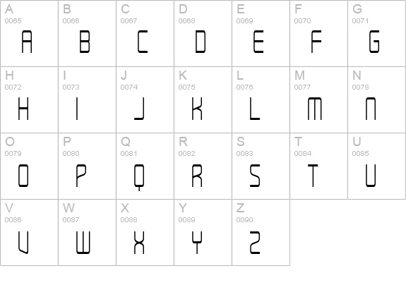 RaveParty Narrow uppercase A-Z preview