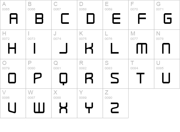RaveParty Poster uppercase A-Z preview