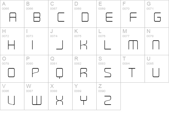 RaveParty Thin uppercase A-Z preview