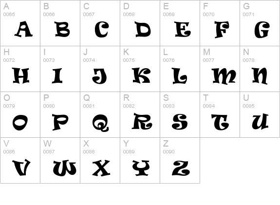 Ravie uppercase A-Z preview
