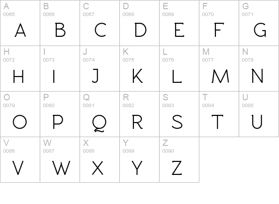 Rawengulk Demibold uppercase A-Z preview
