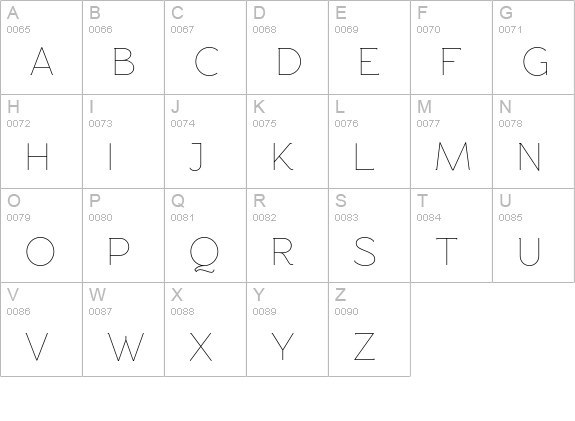 Rawengulk Light uppercase A-Z preview