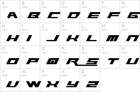 Rawhide Raw 2012 Regular uppercase A-Z preview