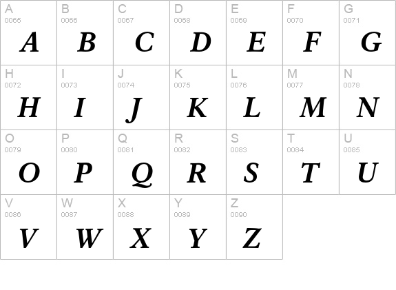 Rawlinson Md Heavy Italic uppercase A-Z preview