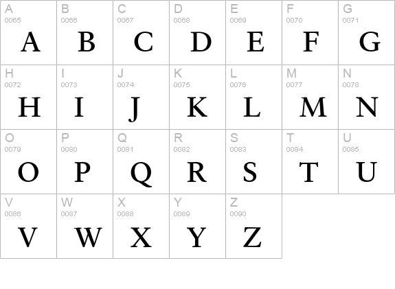 Rawlinson Md Medium uppercase A-Z preview
