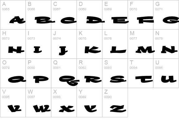 Razom Script Black uppercase A-Z preview