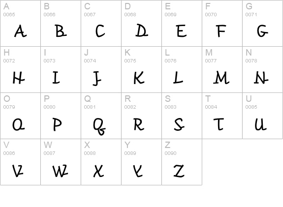Razom Script Regular uppercase A-Z preview