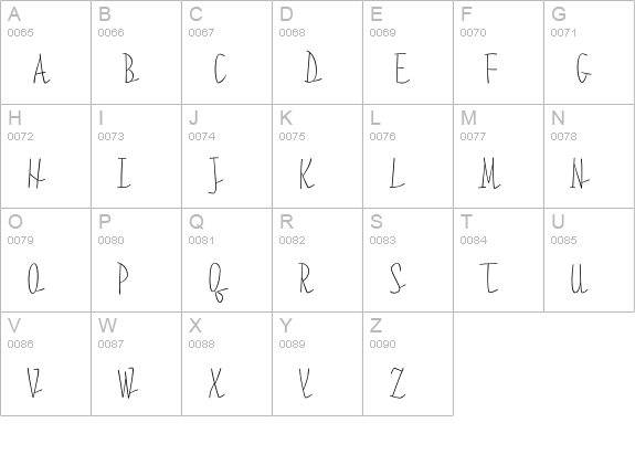 Razom Script Thin uppercase A-Z preview