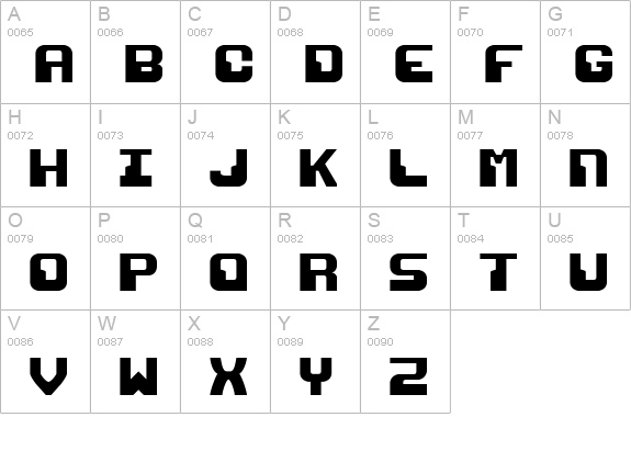 Razor 1911 uppercase A-Z preview