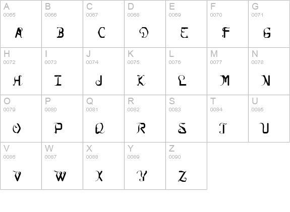 Razzia uppercase A-Z preview