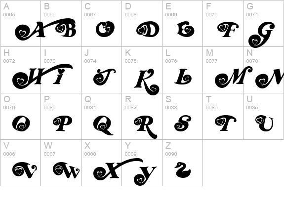 RDHoney uppercase A-Z preview