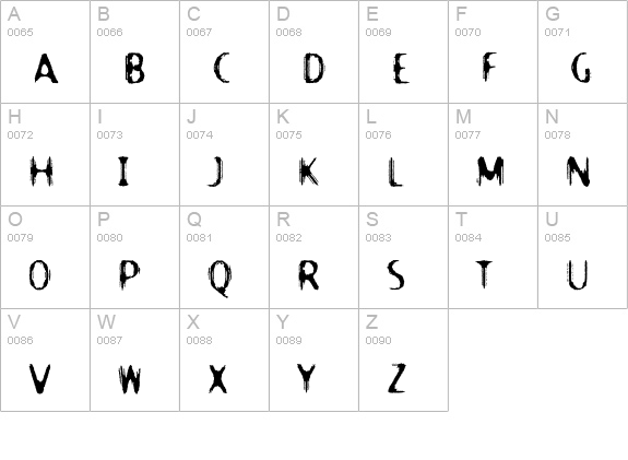 ReactorFB-Derelict uppercase A-Z preview