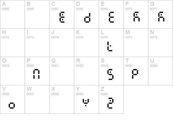Readout-OneFrontExpert uppercase A-Z preview