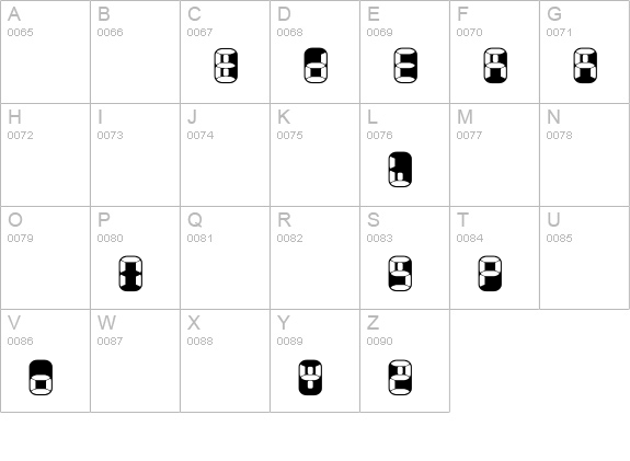 Readout-TwoBackExpert uppercase A-Z preview