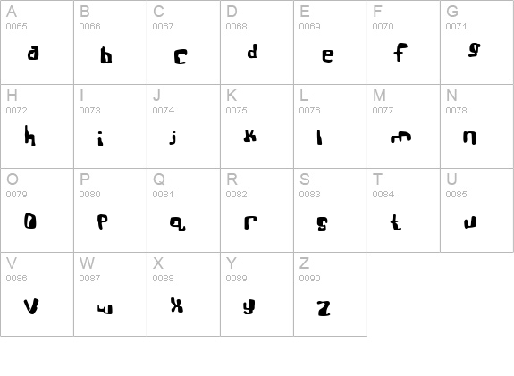 Real Bttsoief uppercase A-Z preview