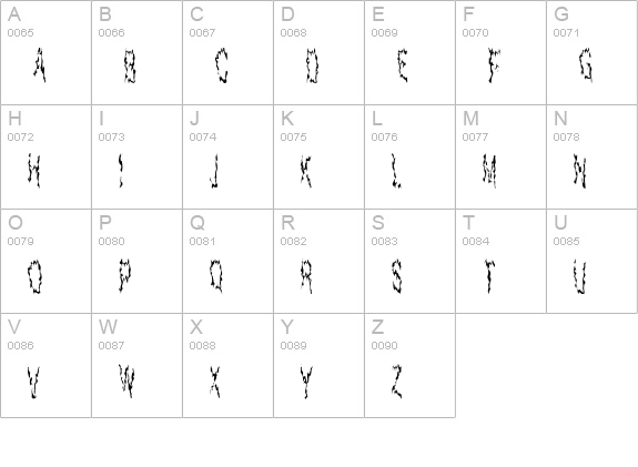 Real Horror Show uppercase A-Z preview