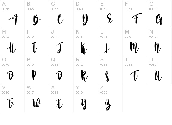 Really uppercase A-Z preview