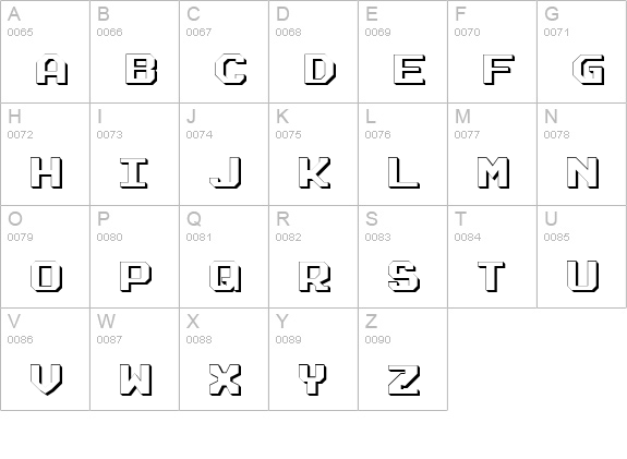 Realpolitik Shadow uppercase A-Z preview