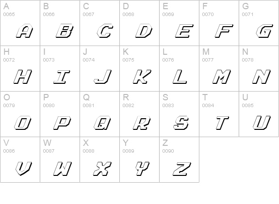 Realpolitik Shadow Italic uppercase A-Z preview