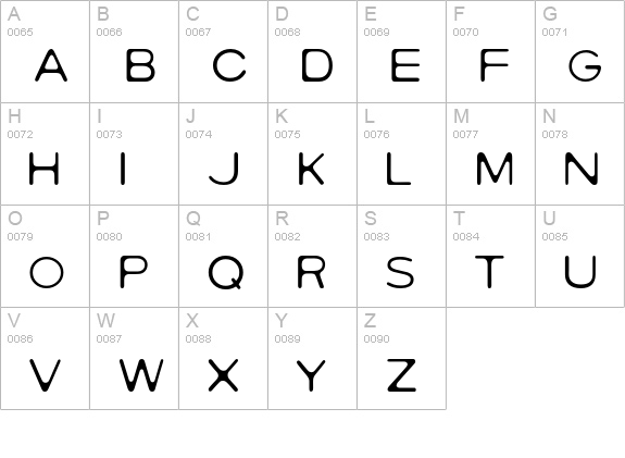 ReboundDemi uppercase A-Z preview