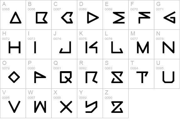 rec uppercase A-Z preview